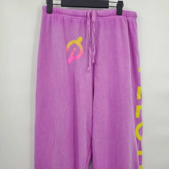 Aviator Nation X Peloton Logo Sweatpant Jogger Women XL Size Medium Neon Purple - Picture 2 of 14